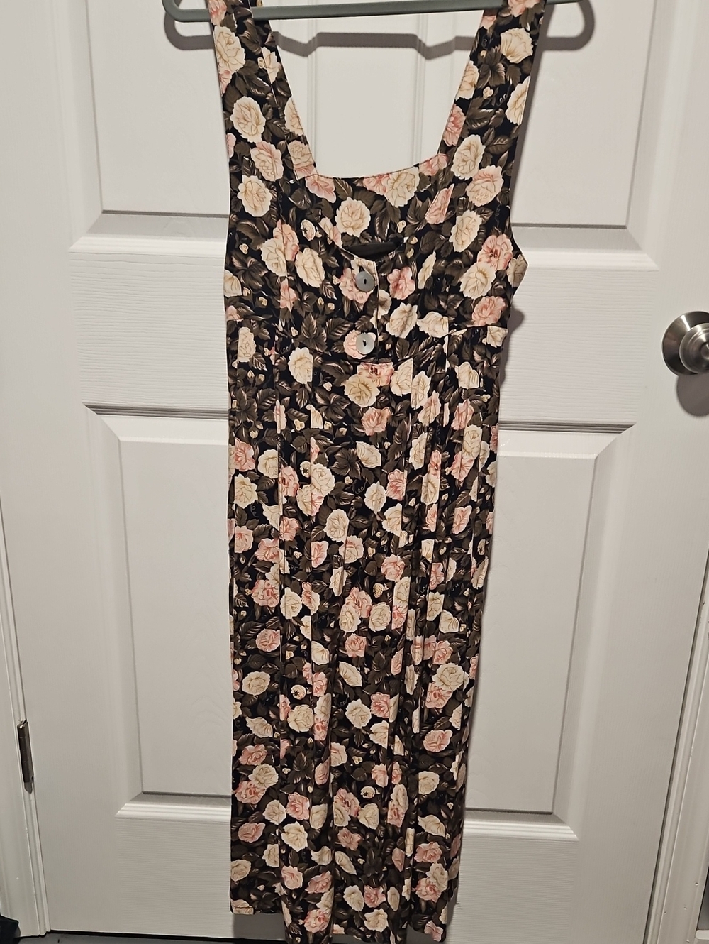 Vintage 90s Sag Harbor Whimsigoth Rose Jumper Dress